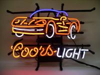 COORS LIGHT ã‚¯ã‚¢ãƒ¼ã‚ºãƒ©ã‚¤ãƒˆ ãƒ“ãƒ¼ãƒ«ãƒãƒ¼ ãƒã‚ªãƒ³ã‚µã‚¤ãƒ³çœ‹æ¿ ã‚¢ãƒ¡è»Š