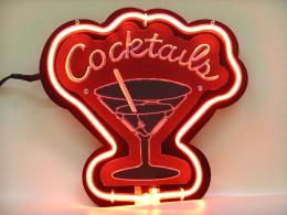 Cocktails ã‚«ã‚¯ãƒ†ãƒ«ãƒãƒ¼ ã‚¯ãƒ©ãƒ– åº—èˆ—å£é£¾ã‚Š 3Dãƒã‚ªãƒ³ã‚µã‚¤ãƒ³çœ‹æ¿