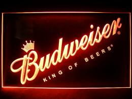 Budweiser KING OF BEERS ãƒãƒ‰ãƒ¯ã‚¤ã‚¶ãƒ¼ 3Dãƒã‚ªãƒ³ã‚µã‚¤ãƒ³ ãƒ—ãƒ¬ãƒ¼ãƒˆçœ‹æ¿