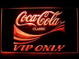 COCA COLA CLASSIC VIP ONLY ã‚³ã‚«ã‚³ãƒ¼ãƒ© 3Dãƒã‚ªãƒ³ã‚µã‚¤ãƒ³ ãƒ—ãƒ¬ãƒ¼ãƒˆçœ‹æ¿