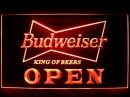 Budweiser KING OF BEERS OPEN ãƒãƒ‰ãƒ¯ã‚¤ã‚¶ãƒ¼ 3Dãƒã‚ªãƒ³ã‚µã‚¤ãƒ³ ãƒ—ãƒ¬ãƒ¼ãƒˆçœ‹