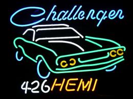 DODGE CHALLENGER 426 HEMI ãƒ€ãƒƒã‚¸ ãƒãƒ£ãƒ¬ãƒ³ã‚¸ãƒ£ãƒ¼ ãƒã‚ªãƒ³ã‚µã‚¤ãƒ³çœ‹æ¿ ã‚¢ãƒ¡è»Š